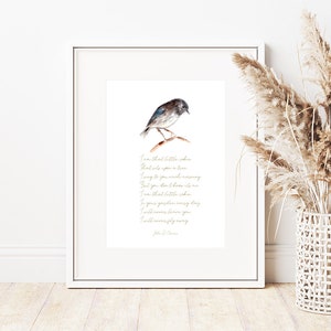 Little Robin Sympathy Poem AQUARELL Robin Funeral Printable Gedicht Trauer Gedicht Sympathie Geschenk Verlust & Trauer *DIGITAL DOWNLOAD*