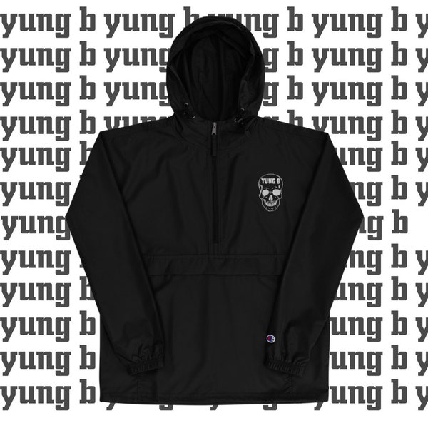 yung b - « SKULL » Champion brodé WindBreaker