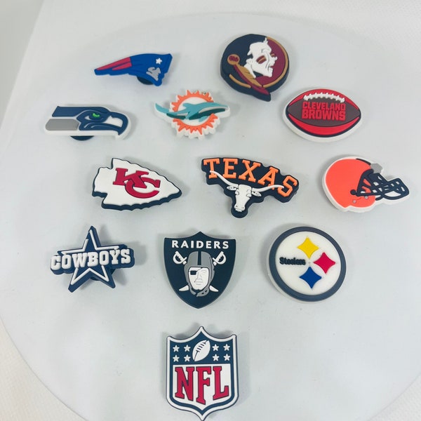 Croc Charms Football Team Etsy