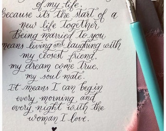 CUSTOM** Calligraphy services