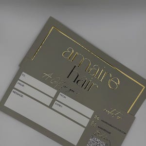 Customised Raised Foil Gift Vouchers | Luxury Finish | Design Included image 3