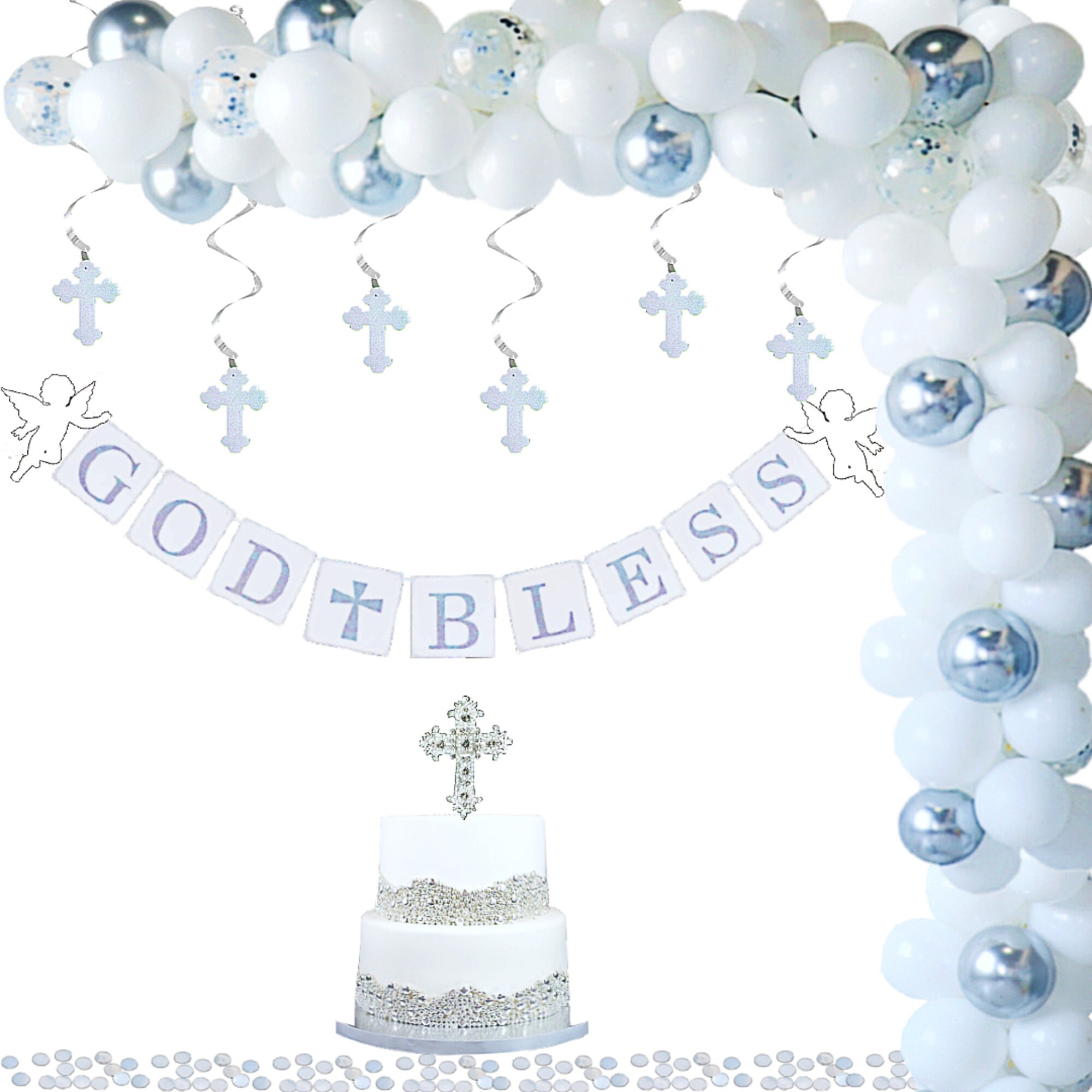 Baptism Decorations Christening First Holy Communion Decor God Etsy