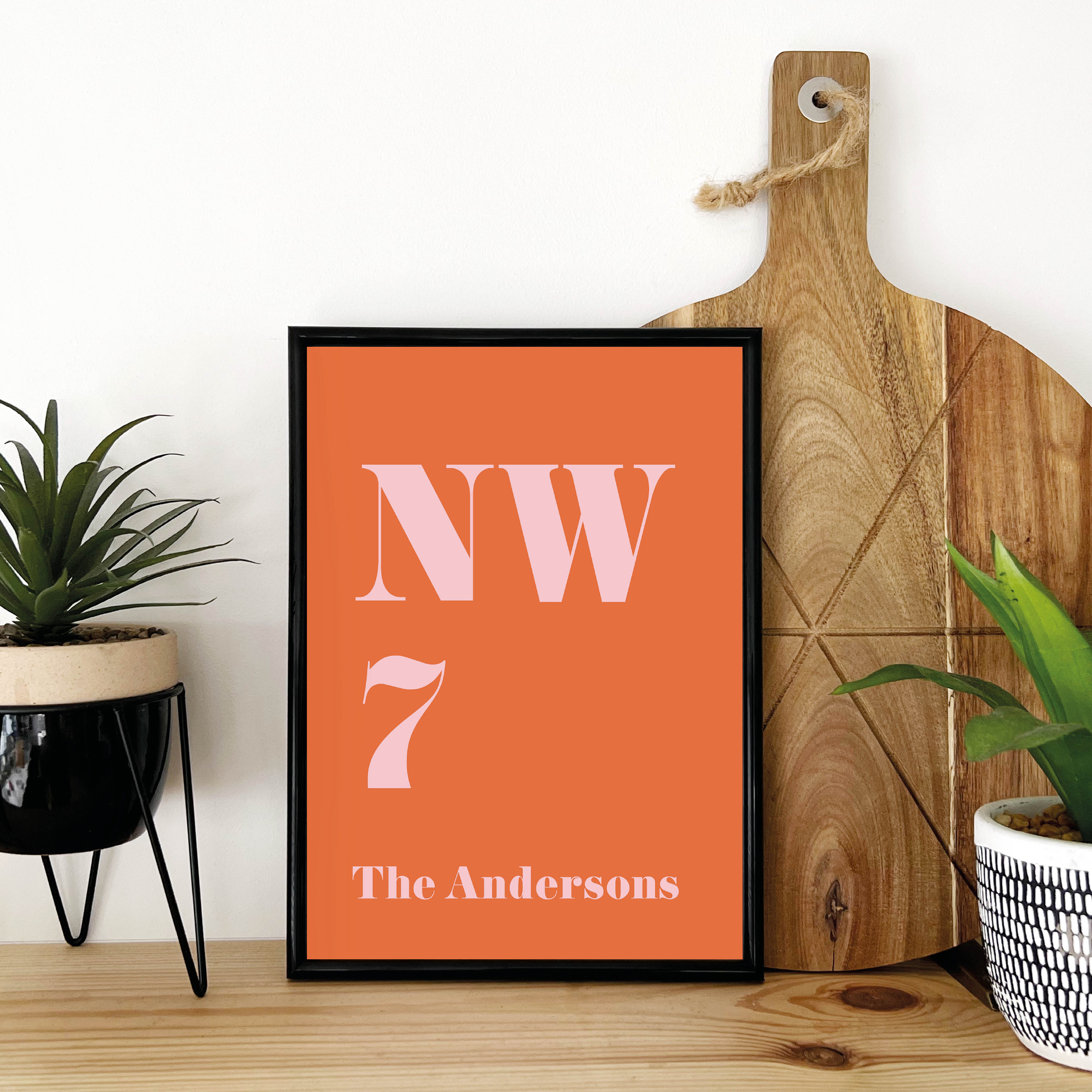 Personalised Postcode Print Family Name Custom Street Poster Etsy UK