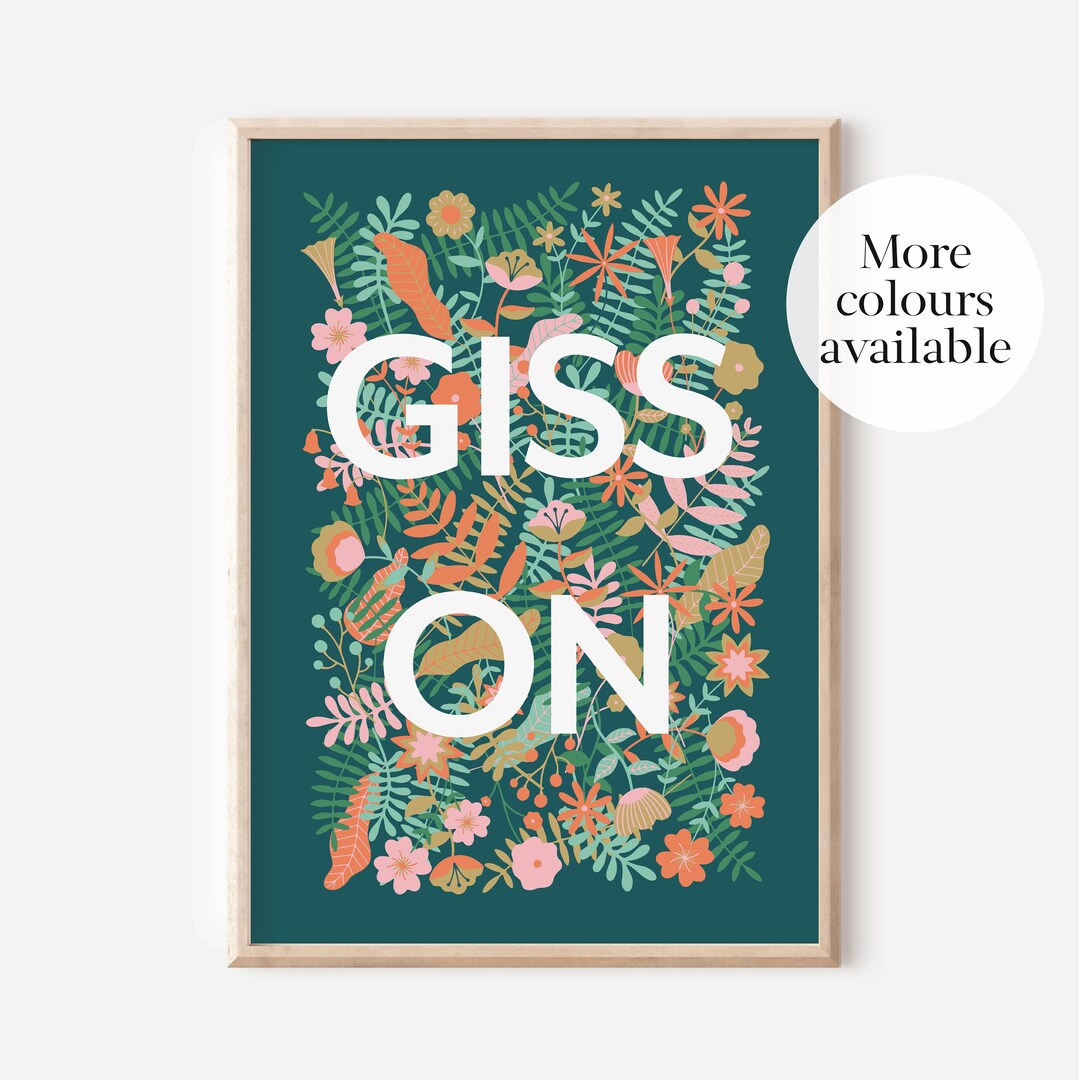 Giss on Cornish Saying Floral Wall Art Print Quote Funny West Etsy