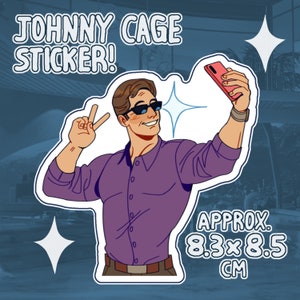 Johnny Cage MK1 3.5" vinyl sticker (Read desc.)