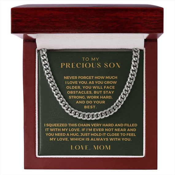 Gift for Adult Son From Mom Best Things Cuban Link Chain Etsy