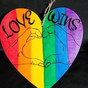 Love Wins rainbow heart