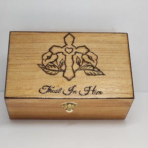 Trust In Him Prayer Box, Keepsake Box, Storage Box