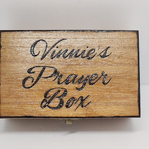 Custom Prayer Box, Keepsake Box, Religious Box, Prayer Cards