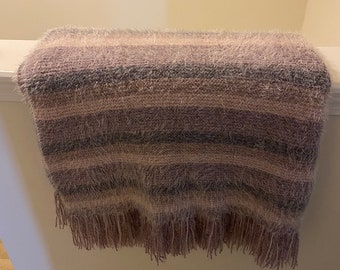 Latte Cake Throw With Fringe (Knit Pattern Only) Perfect for Beginners!