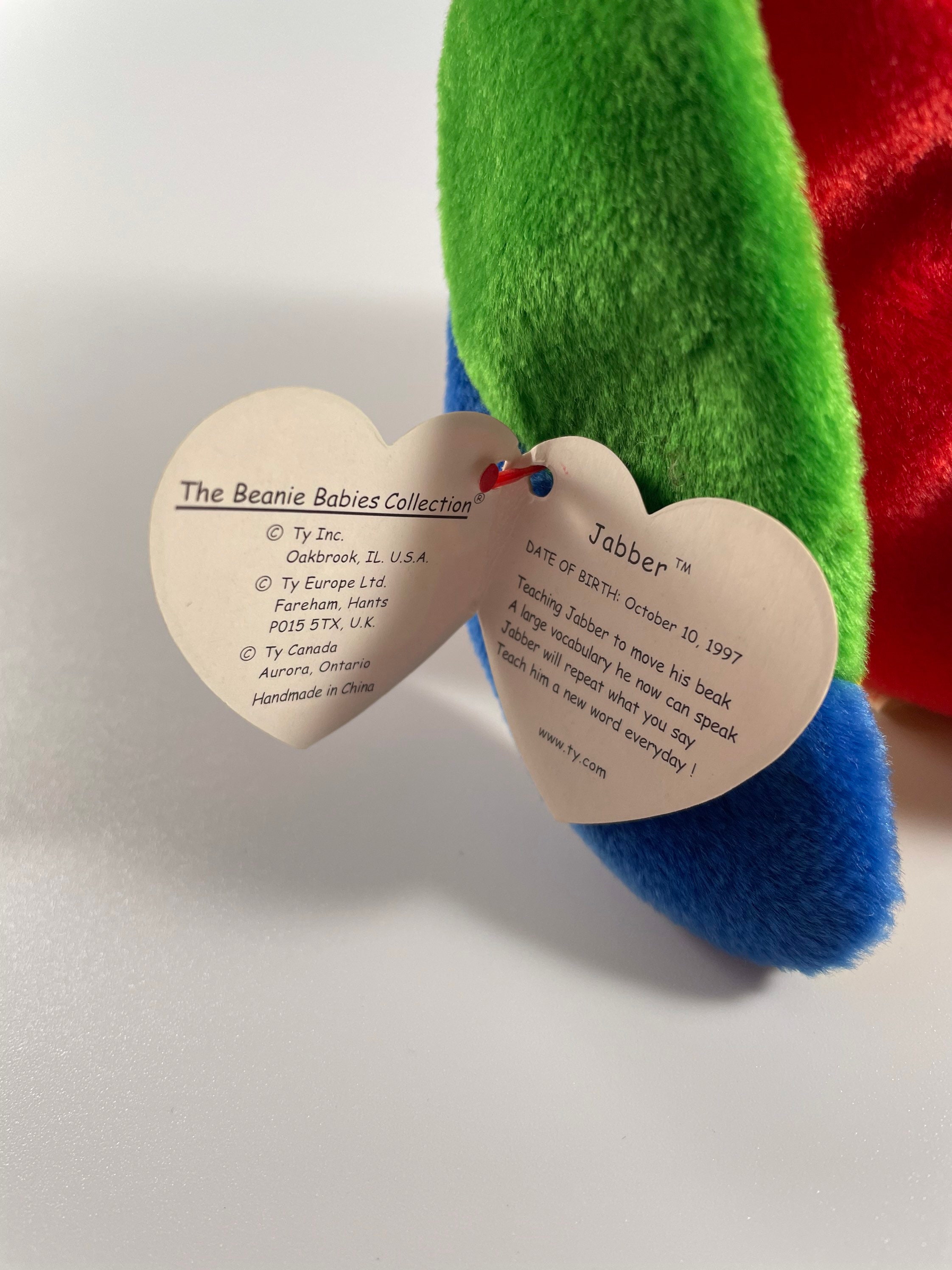 Ty Beanie Original Baby Jabber October 10, 1997 - Etsy