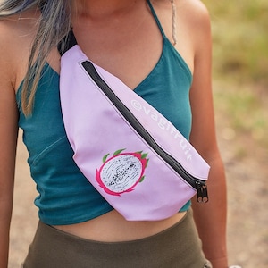 Dragonfruit Vagifruit Fannypack | festivals travel raves gift bag colorful lesbian pride gift accessories gay flagging queer femme fashion