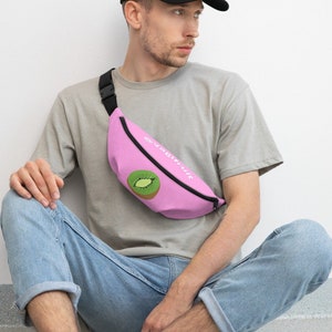 Kiwi Fanny pack - festivals travel raves skate bag colorful lesbian pride gift accessories gay flagging queer femme fashion