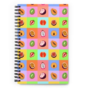 RAD FRUIT NOTEBOOK by Vagifruit | free shipping | cute fruit stationary | colorful lesbian pride gift stationary gay flagging queer femme