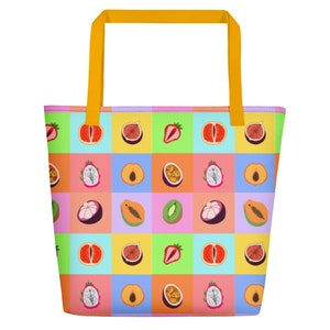 Bolso de playa RAD FRUIT Lg de Vagifruit / Envío GRATIS bolso de mano reutilizable colorido orgullo lésbico accesorios de regalo bandera gay queer femme