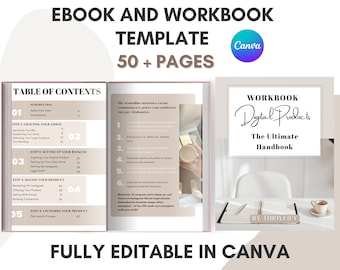 Ebook Template Canva, Coaching Workbook Template, Lead Magnet Template, Course Creator Template, Coaching Worksheets, Ebook PDF