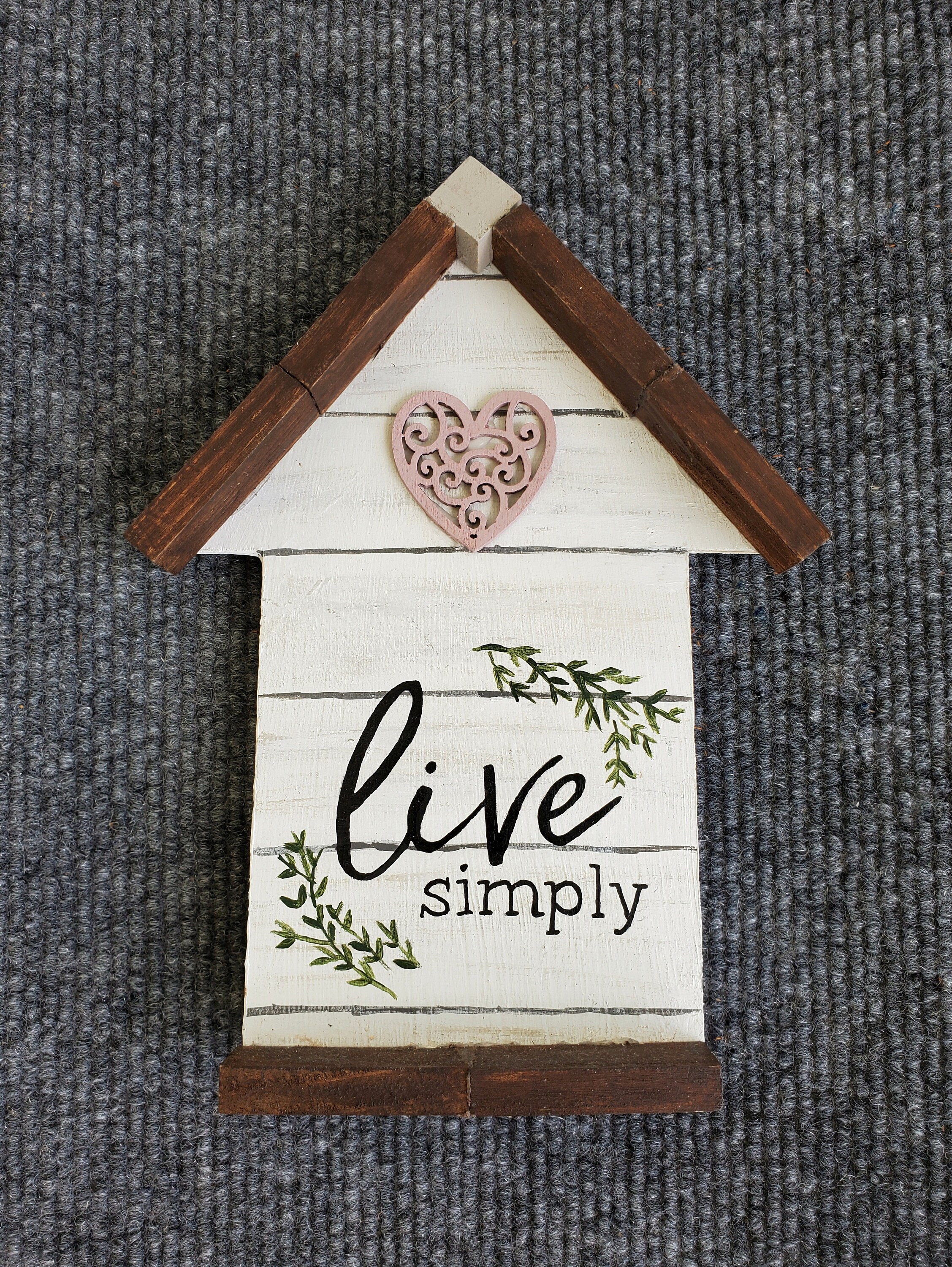 Live Simply Mini Cottagecore Sign, Rustic Farmhouse Tabletop Decor ...