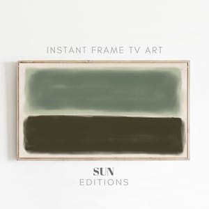 Samsung Frame TV Art Modern Neutral Abstract, Green Forest abstract, Galleria a parete minimalista neutra, Decorazione murale Japandi