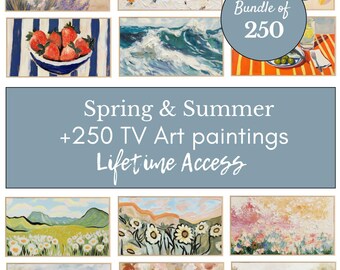 250+ lente- en zomerseizoenen tv-lijst Art Paintings Lifetime Access-bundel (digitale download)
