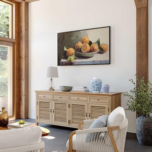 Frame Tv Art Digital Download | Rustic Farmhouse Art For Tv | Oranges Tv Art | Farmhouse Kitchen Decor | Fruit Bowl Still Life