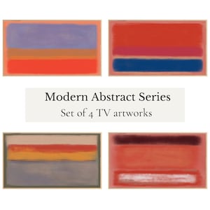 Samsung Frame TV Abstract Art Bundle, Modern Abstract Art For Samsung 4K Frame TV, 4K TV Rothko style, Frame Tv Colorful, Painting