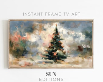 Weihnachtsbaum Gemälde für Samsung Rahmen TV Kunst Digitaler Download