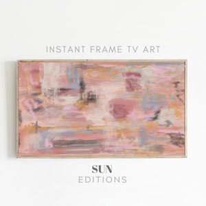 Samsung Frame Tv Art Rosa e Blu / Pittura astratta Tv Art / Arte digitale per Tv / Download immediato
