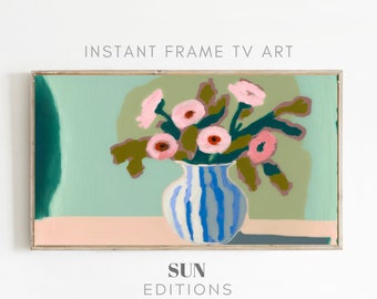 Samsung Frame TV Art Flowers on a Vase