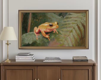 Frog Frame TV Art - Colorful Maximalist Decor - Digital Download