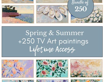 250+ lente- en zomerseizoenen tv-lijst Art Paintings Lifetime Access-bundel (digitale download)