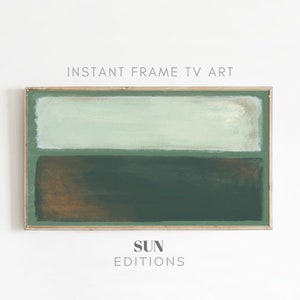 Samsung Frame TV Art Modern Neutral Abstrakt, Grün Sage abstrakt, Minimalistisch Grün Galeriewand, Malerei Wanddekor