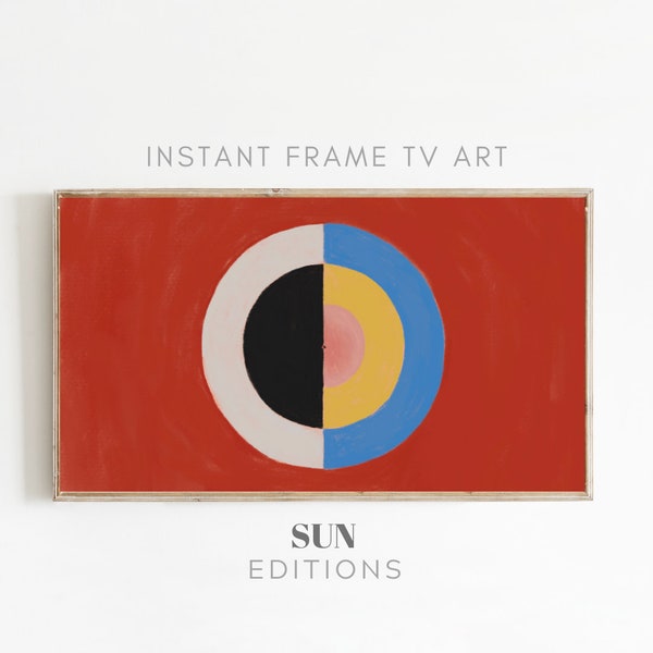 Samsung Frame TV Geometric Art, Samsung Frame TV Art Abstract, Modern Samsung Frame TV Art, Colour Circles, Digital Download