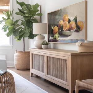 Frame Tv Art Digital Download | Rustic Farmhouse Art For Tv | Oranges Tv Art | Farmhouse Kitchen Decor | Fruit Bowl Still Life