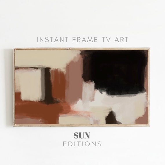 Samsung Frame TV Art Modern Neutral Abstract, abstract Painting, Earthy Wall decor, instant download
