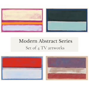 Samsung Frame TV Abstract Art Bundle, Modern Abstract Art For Samsung 4K Frame TV, 4K TV Rothko style, Frame Tv Colorful, Painting