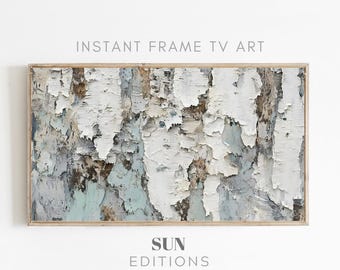Earthy Green Modern Abstract Frame TV Art - Rustic Neutral Minimal Tv Art - Moody Beige Oil Painting Screensaver