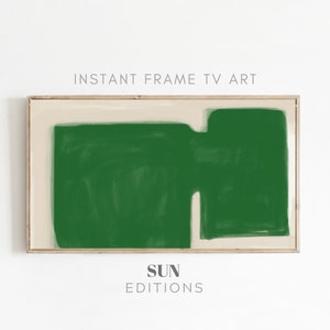 Samsung Frame TV Art Modern Neutral Abstract, Zielony Szmaragdowy Abstrakcyjny, Nowoczesny Wystrój Ścienny, Pobierz natychmiast
