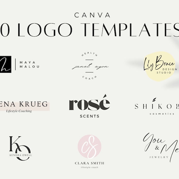 Logo Template Canva, Logo Templates Bundle, Logo Template Instant Download, Custom Logo Design for, DIY Logo template, Small Business Owners