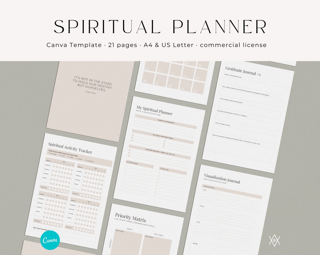 Editable Manifestation Journal Template, Spiritual Planner, Reseller