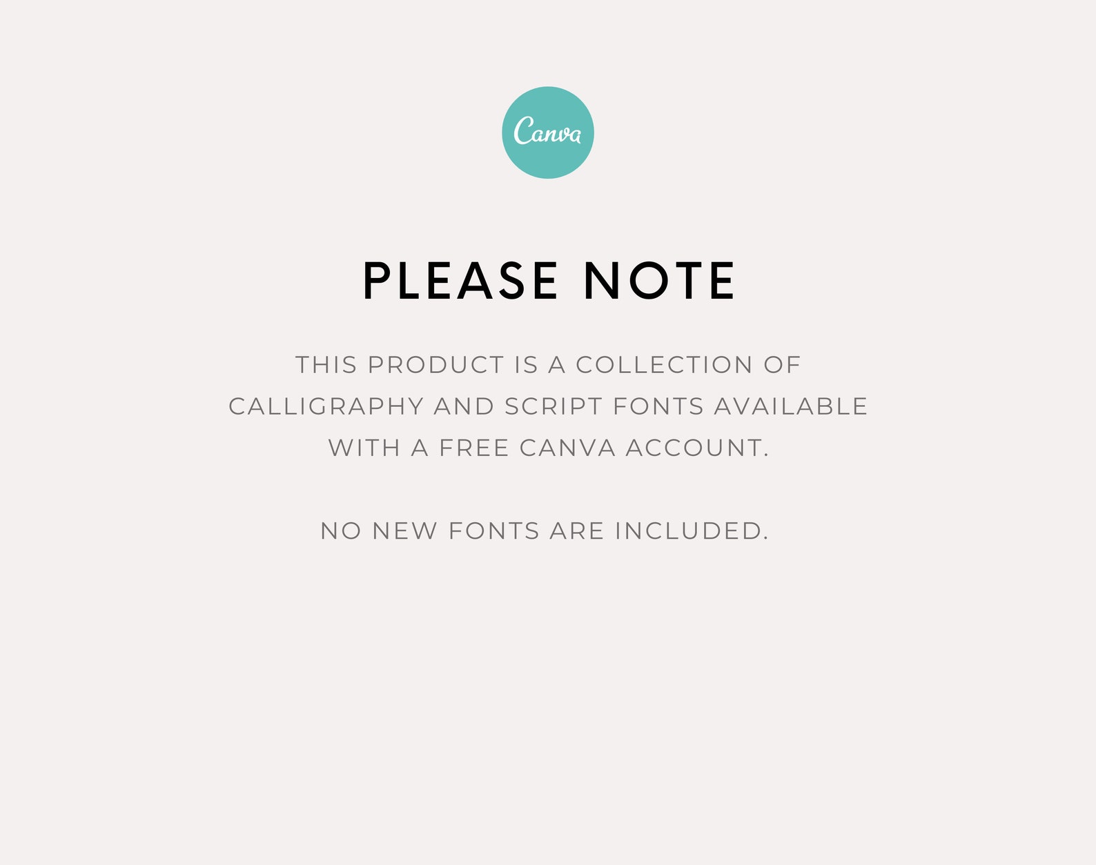 Canva Font Template Canva Template Calligraphy Font Etsy