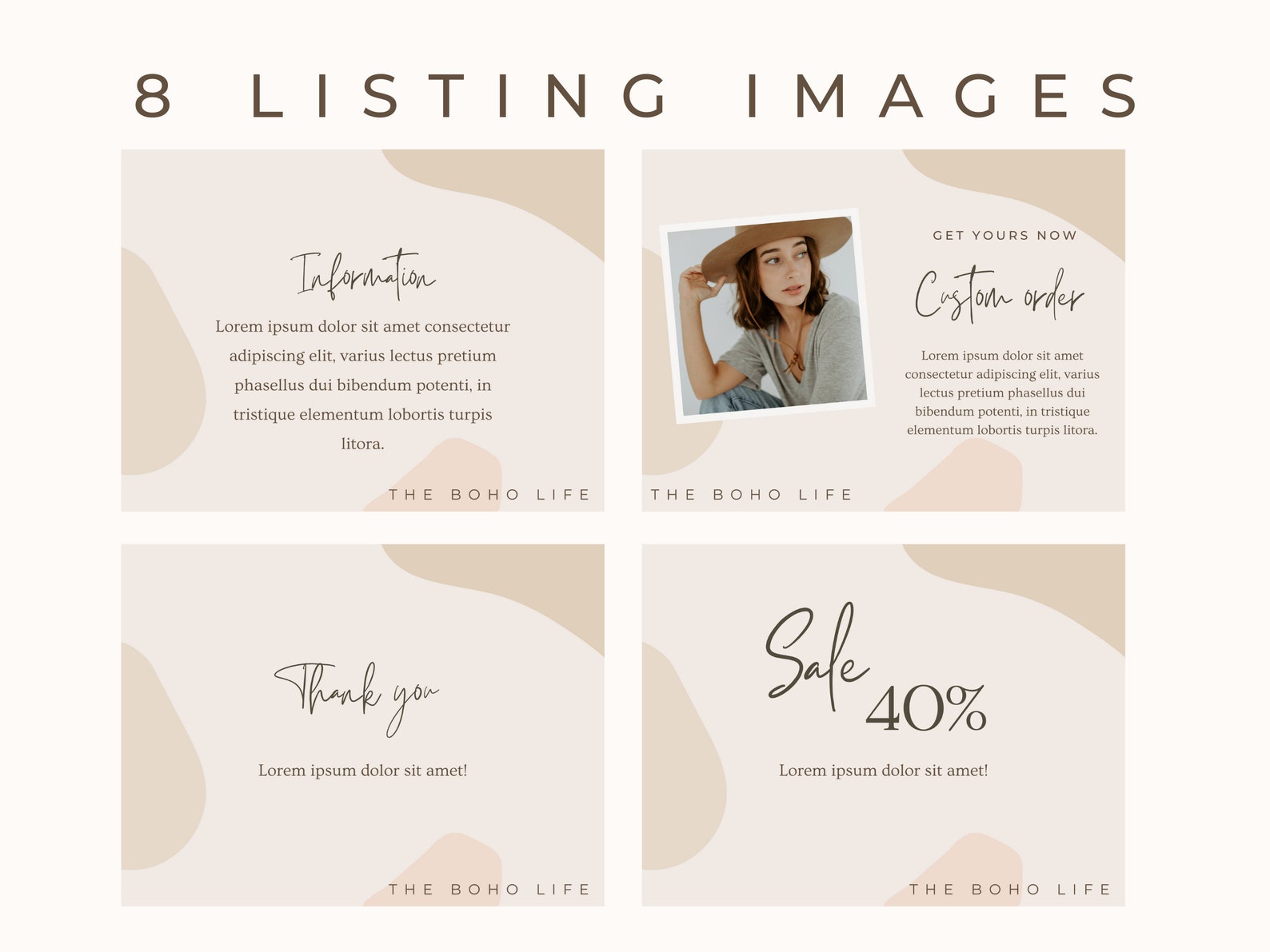 Boho Etsy Shop Kit Etsy Shop Banner Set Etsy Shop Branding Etsy