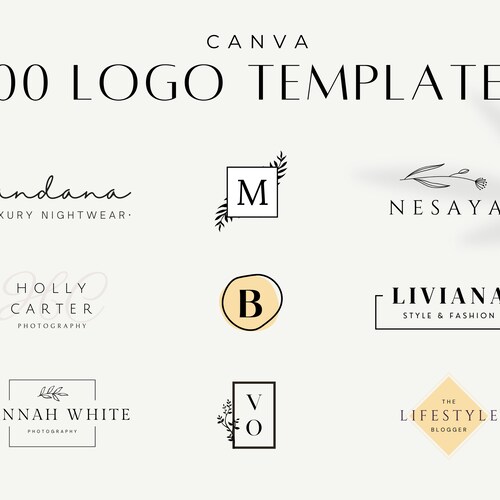 Logo Template Canva Logo Templates Bundles Logo Template Etsy