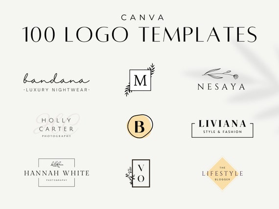 Logo Template Canva Logo Templates Bundles Logo Template Etsy