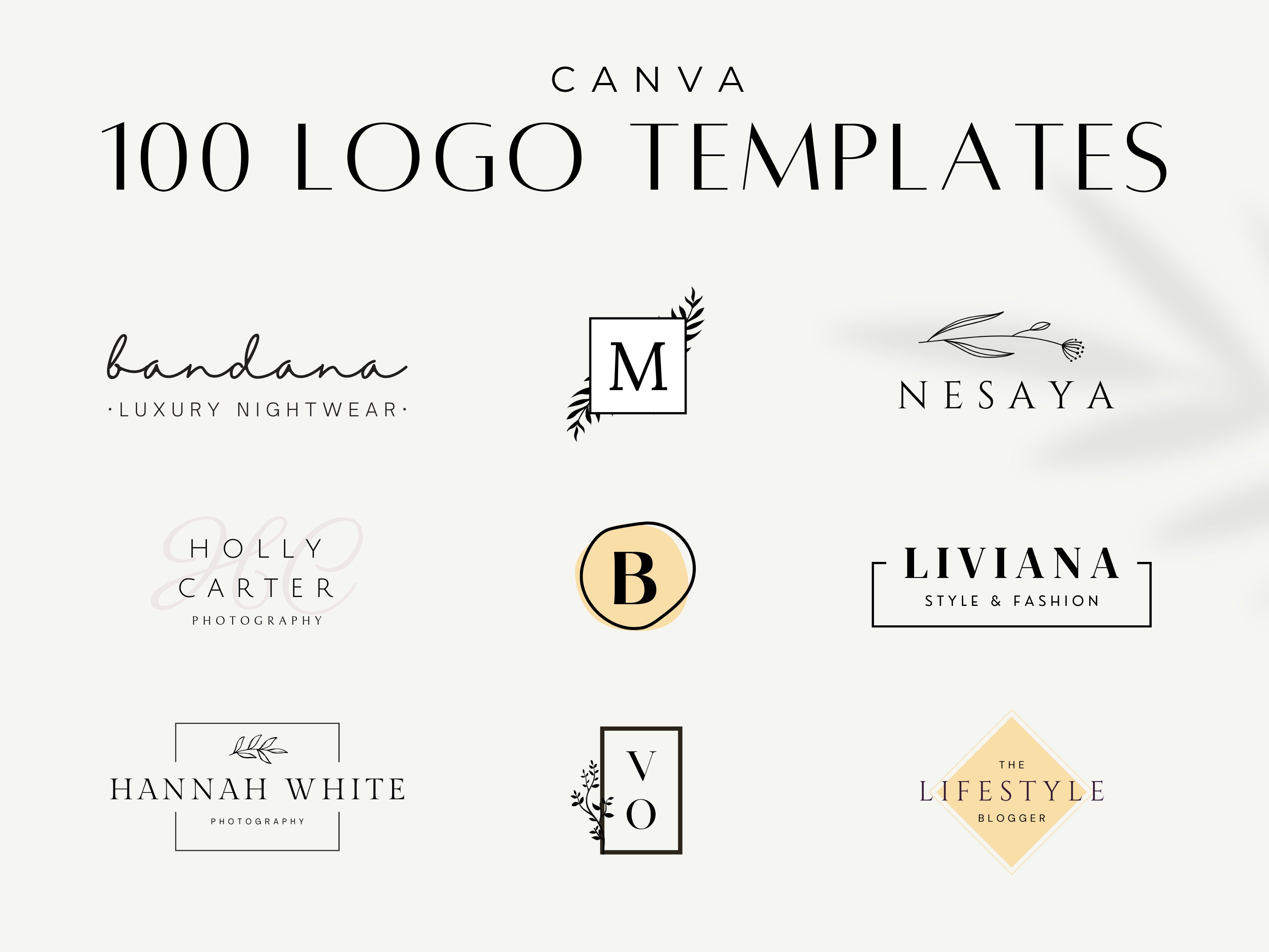 Logo Template Canva Logo Templates Bundles Logo Template Etsy