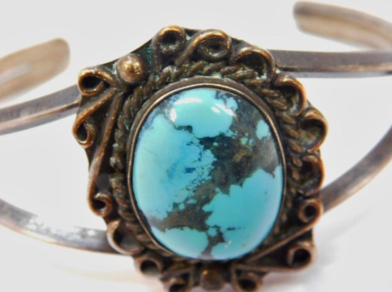 Sterling Silver - Navajo 925 Silver and Turquoise… - image 9