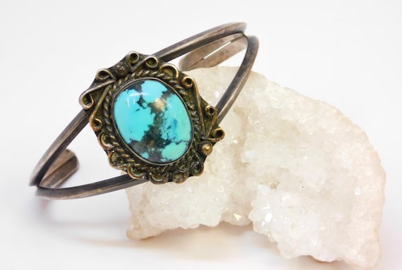 Sterling Silver - Navajo 925 Silver and Turquoise… - image 1