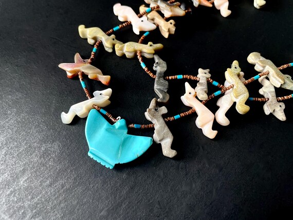 Exceptional Native American Multi Gem Stone Carve… - image 4