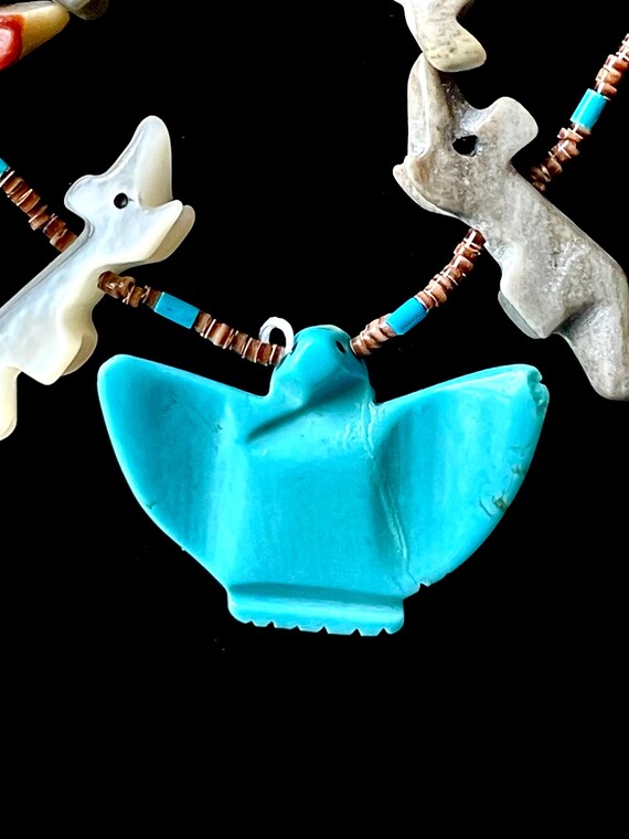 Exceptional Native American Multi Gem Stone Carve… - image 6