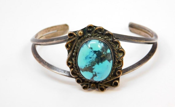 Sterling Silver - Navajo 925 Silver and Turquoise… - image 7