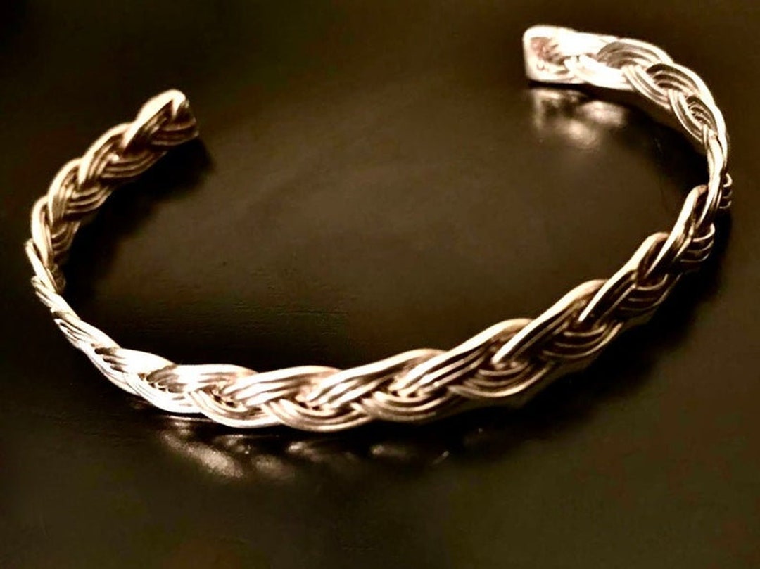 Sterling Silver Navajo Cuff Bracelet Southwestern Native American